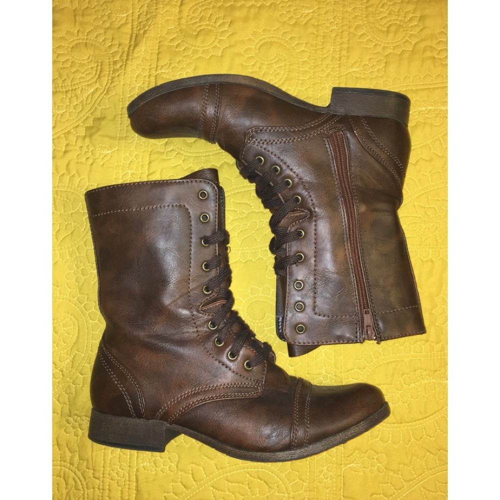 Brown Combat Boots